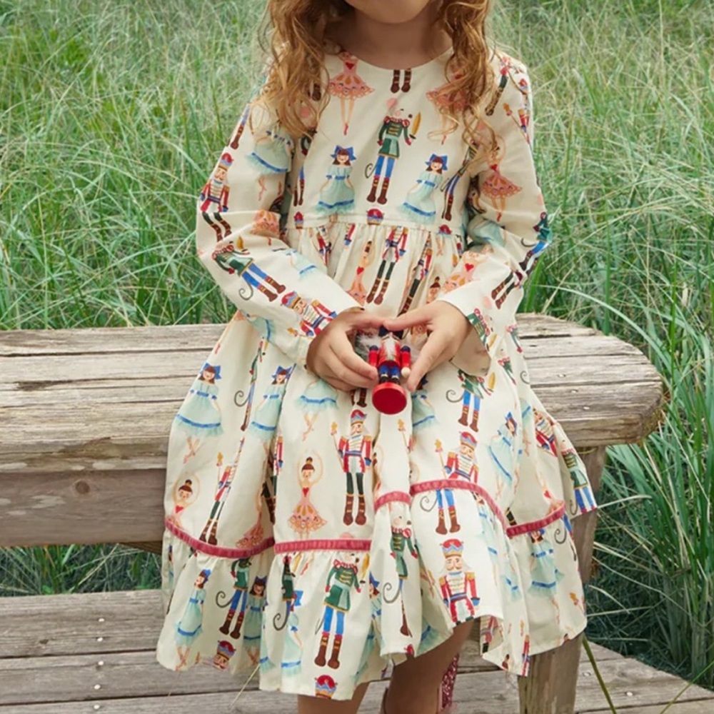 Pink Chicken Cream Nutcracker Dress